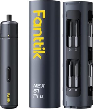 Fanttik S1 Pro 3.7V Electric Screwdriver, Power Screwdriver with16 S2 Steel Bits, 3 Torque Settings